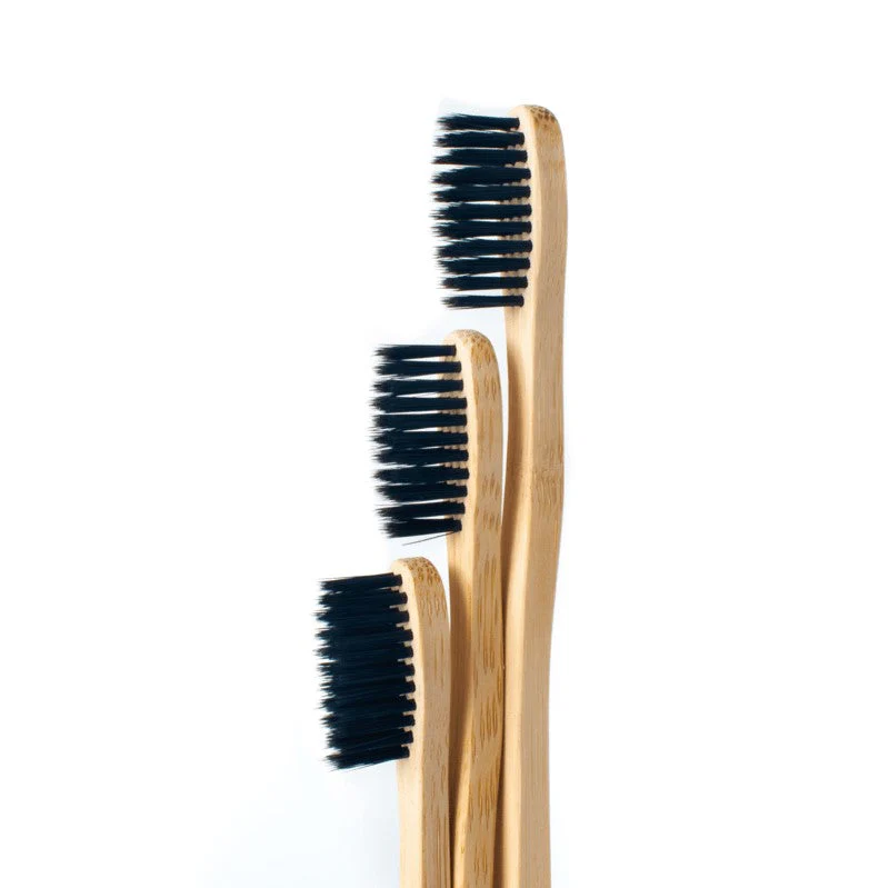 3 x Bamboo Toothbrush with Charcoal Fibre Bristles-image