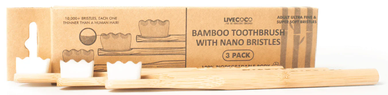 Bamboo toothbrush with nano bristles-image