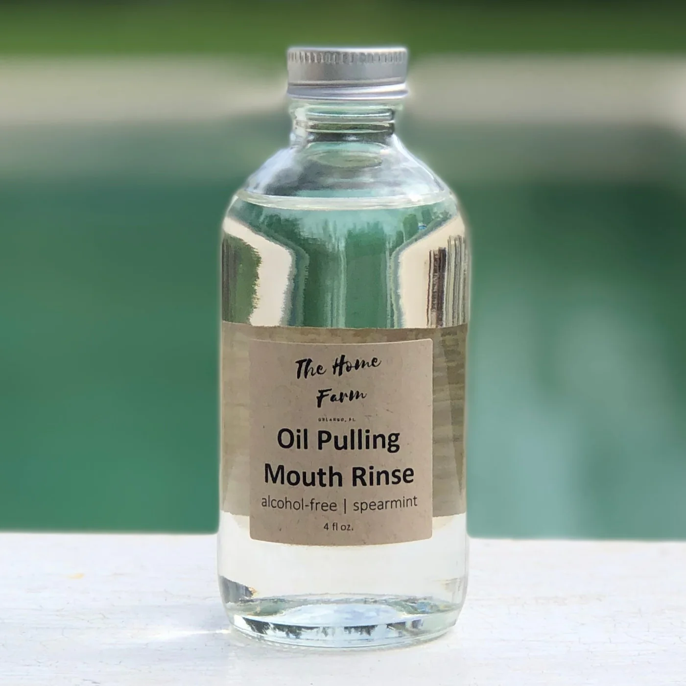 Spearmint oil pulling mouth rinse-image